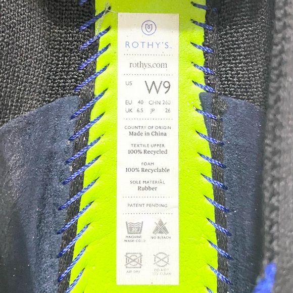 Rothy’s The Flat Round Toe Solid Black Knit Ballet Flats - Picture 7 of 7